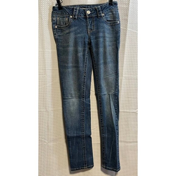 Paris Blues jeans womens jr's 3 straight 25 x 31 ISP28695 blue - Picture 1 of 10